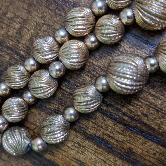 Napier Gold Three Strand Ball Choker - Picture 3 of 4